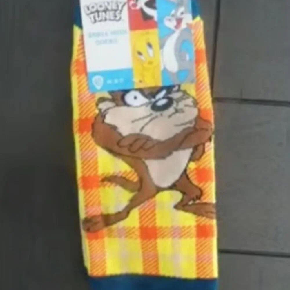 Looney Tunes Ankle High Socks, 3 Pairs Size 9-11